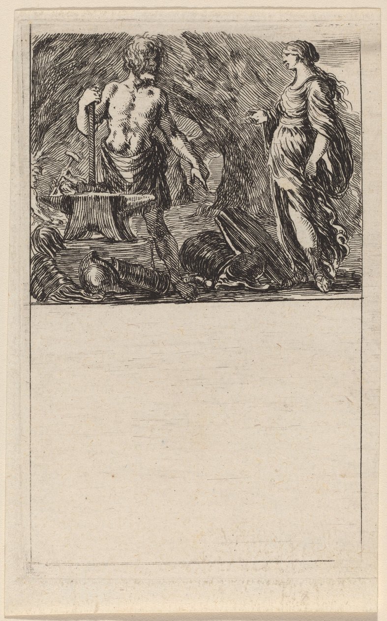 Vulcan og Thetis af Stefano della Bella