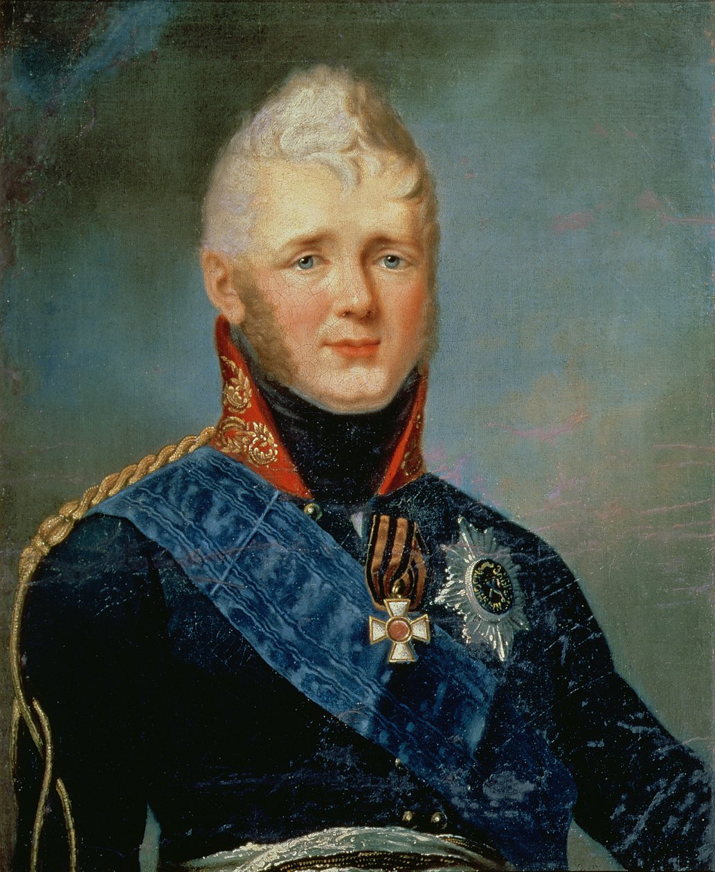 Portræt af kejser Alexander I (1777-1825) af Stepan Semenovich Shchukin