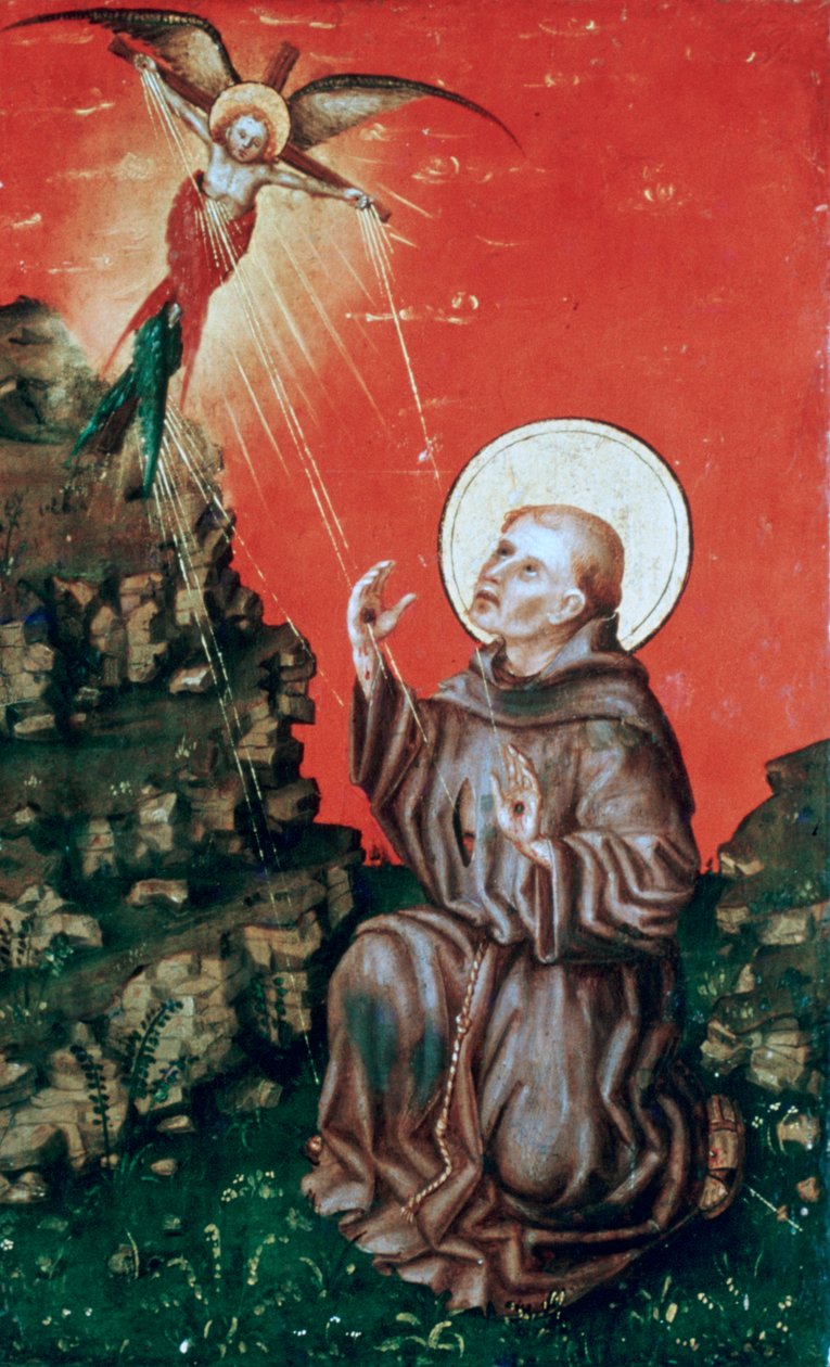Sankt Frans modtager Stigmata, c1430-1451 af Stephan Lochner