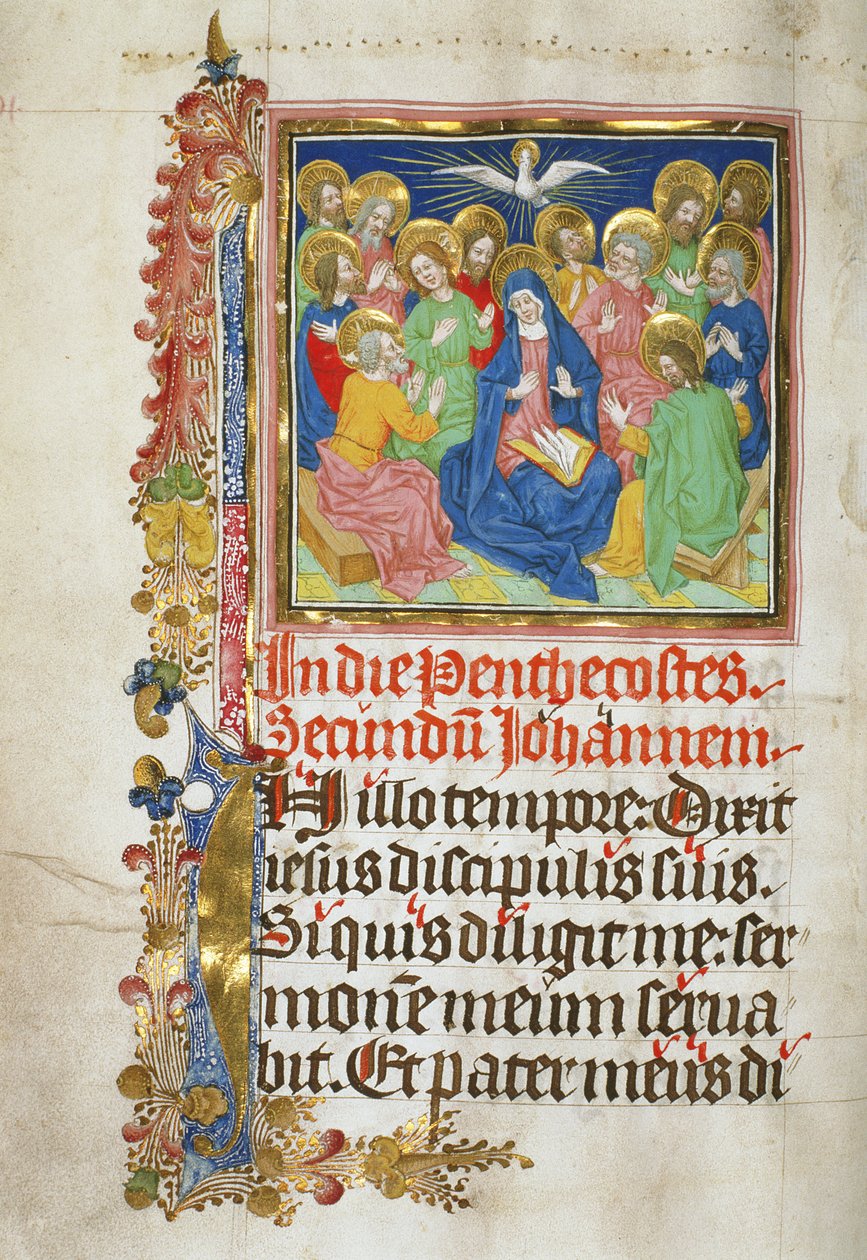 Helligåndens nedstigning, 1450-1500 af Stephan Lochner