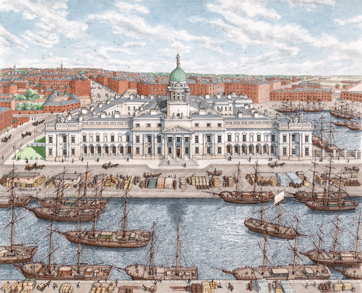 The Custom House, Dublin, Irland af Stephen Conlin