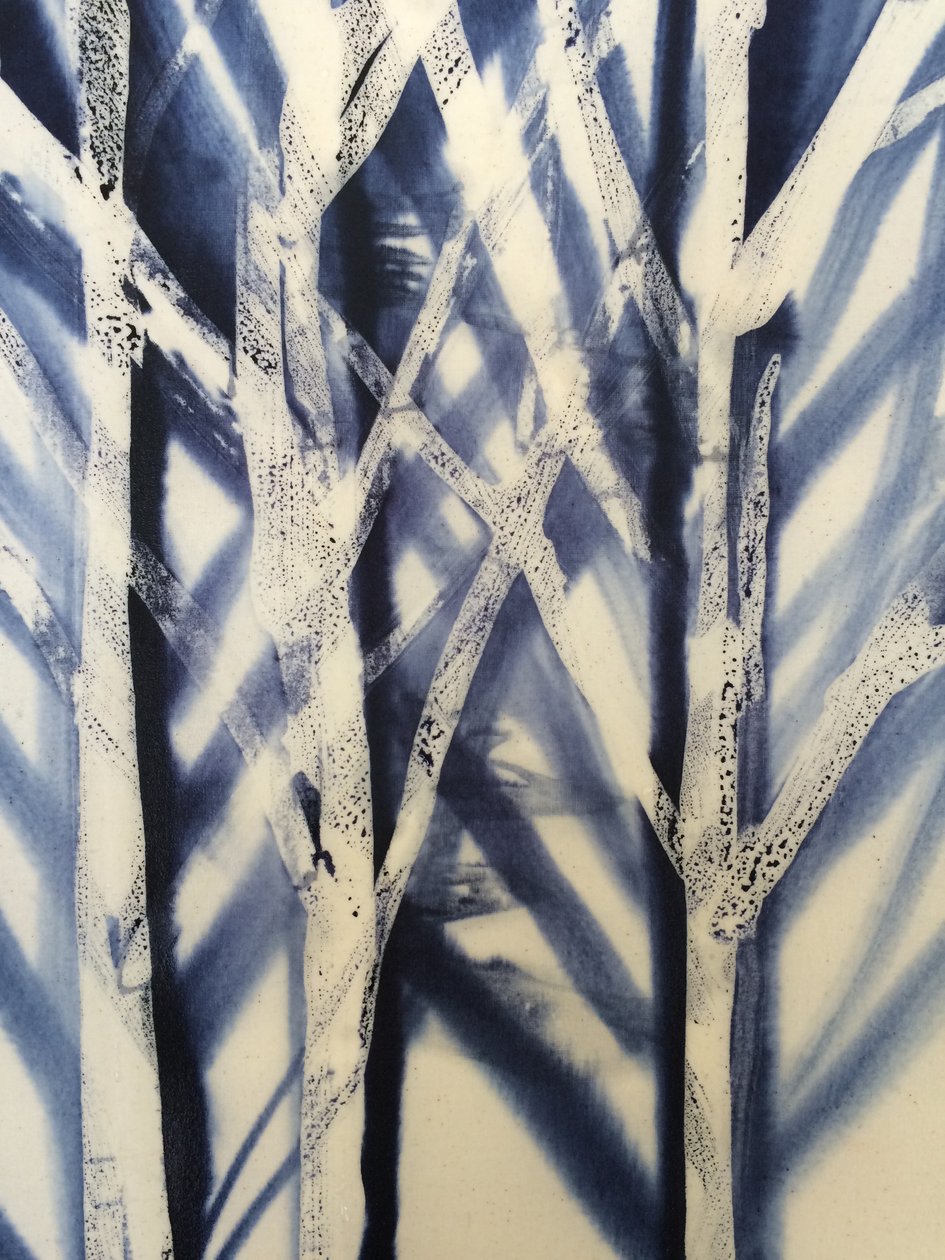 Tree II, 2016 (voks på stof) af Stephen Dow