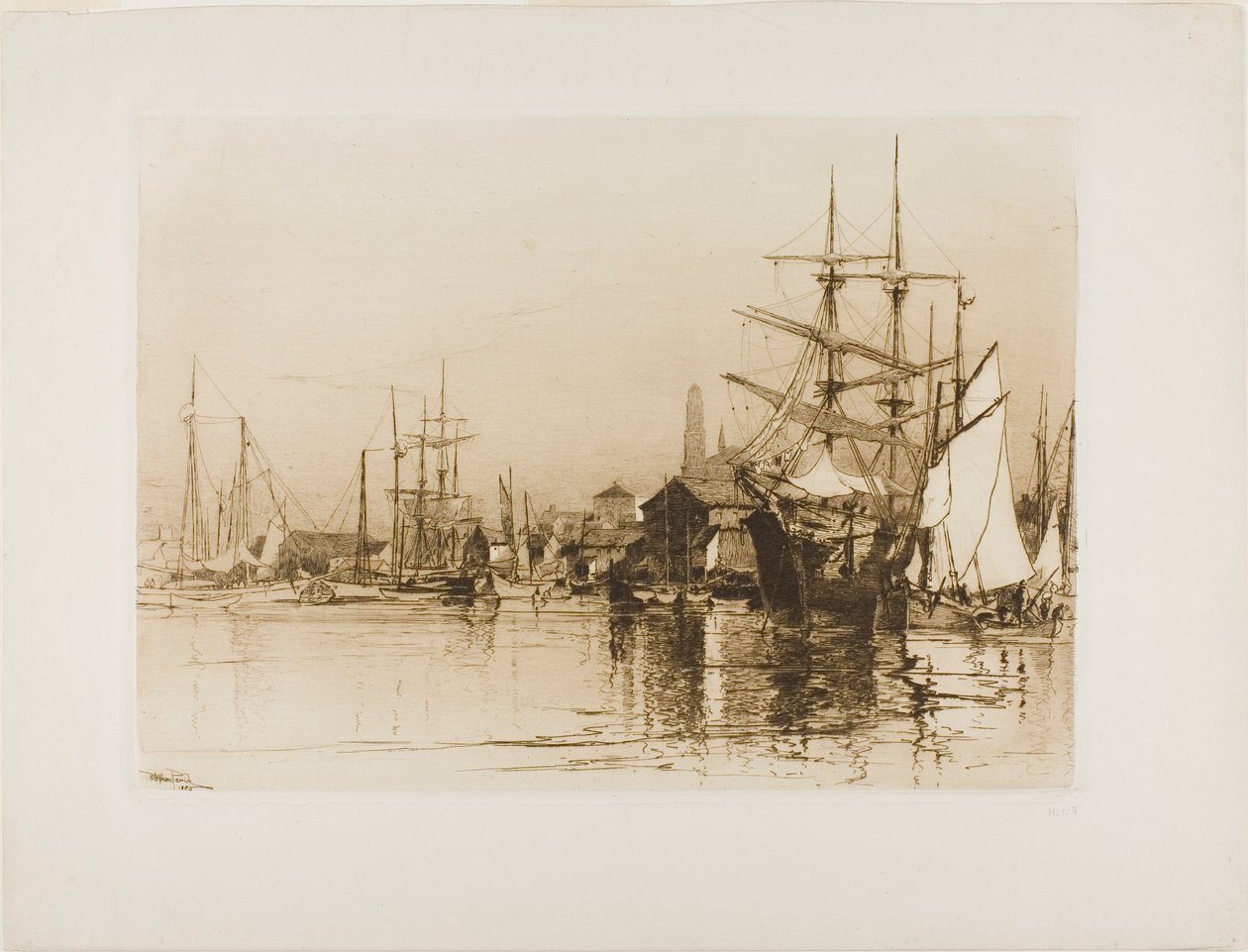 Den indre havn, Gloucester af Stephen Parrish