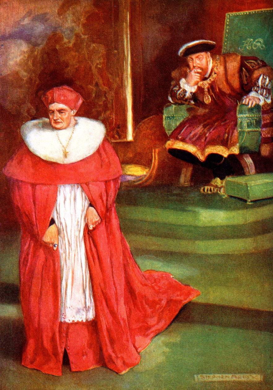 Wolseys interview med kong Henry VIII, 1909. af Stephen Reid