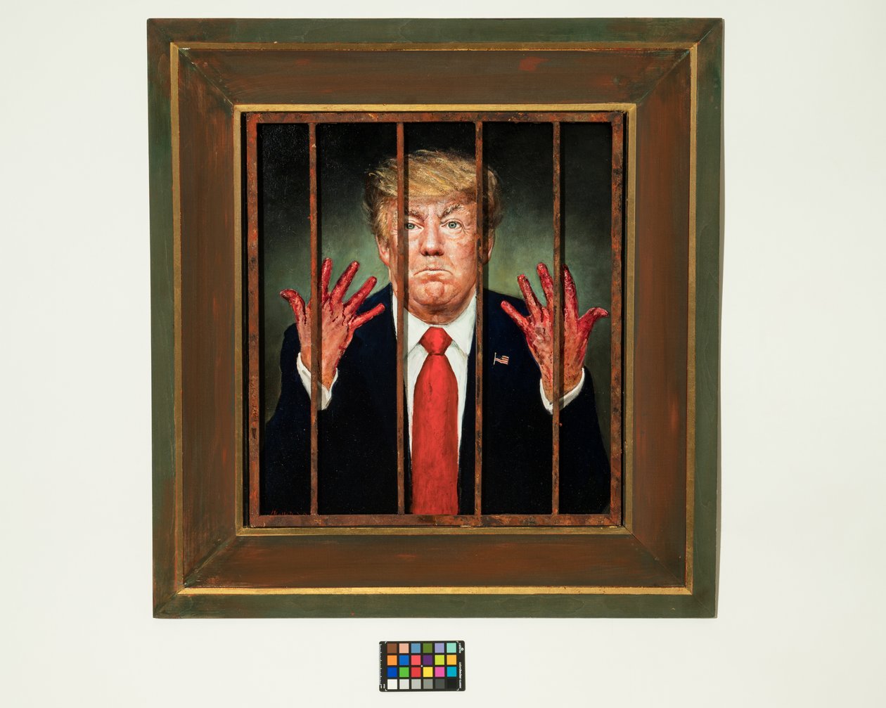 Trump Convicted, 2020 (olie på panel) af Steven Skollar