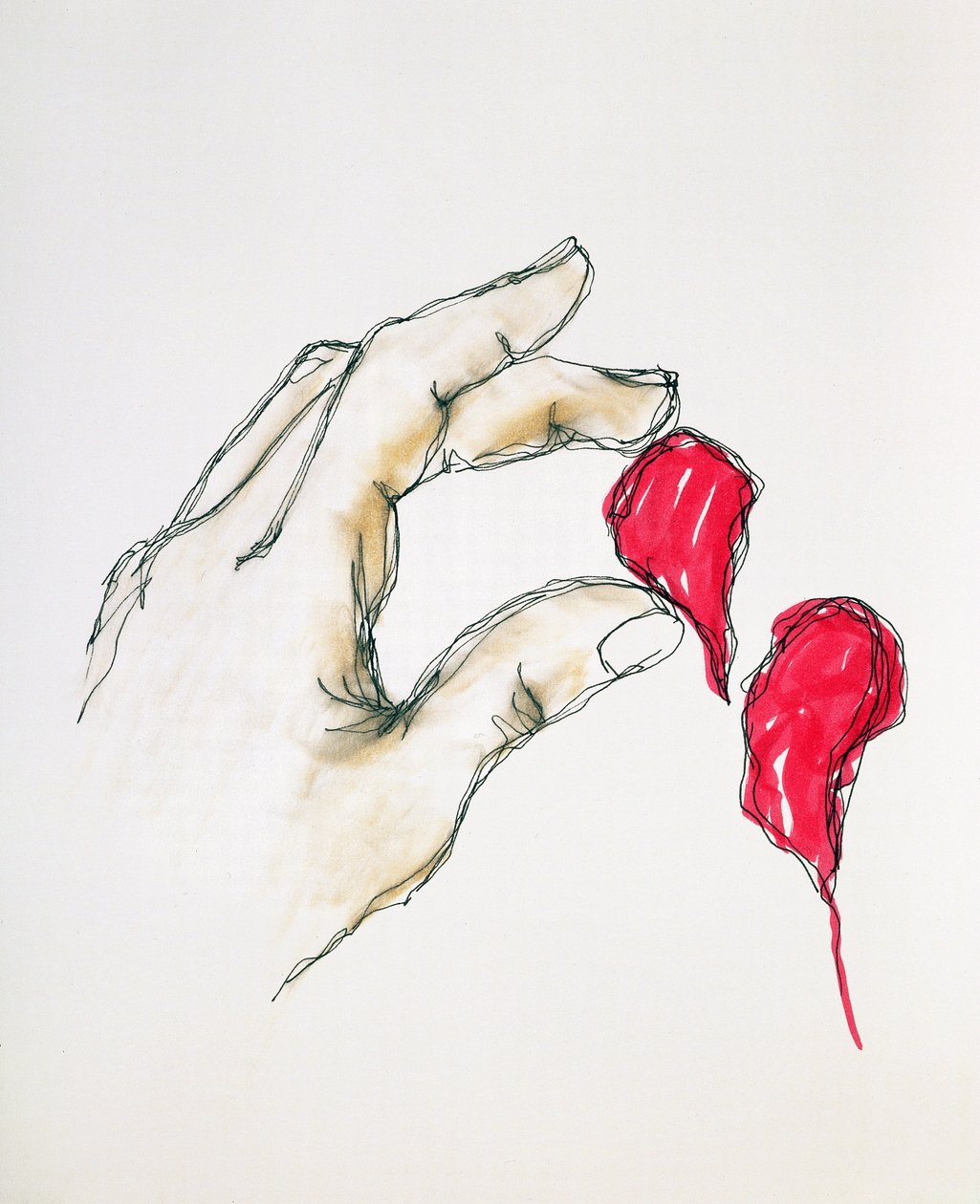 A Piece of Your Heart, 1996 (pen & wc på papir) af Stevie Taylor