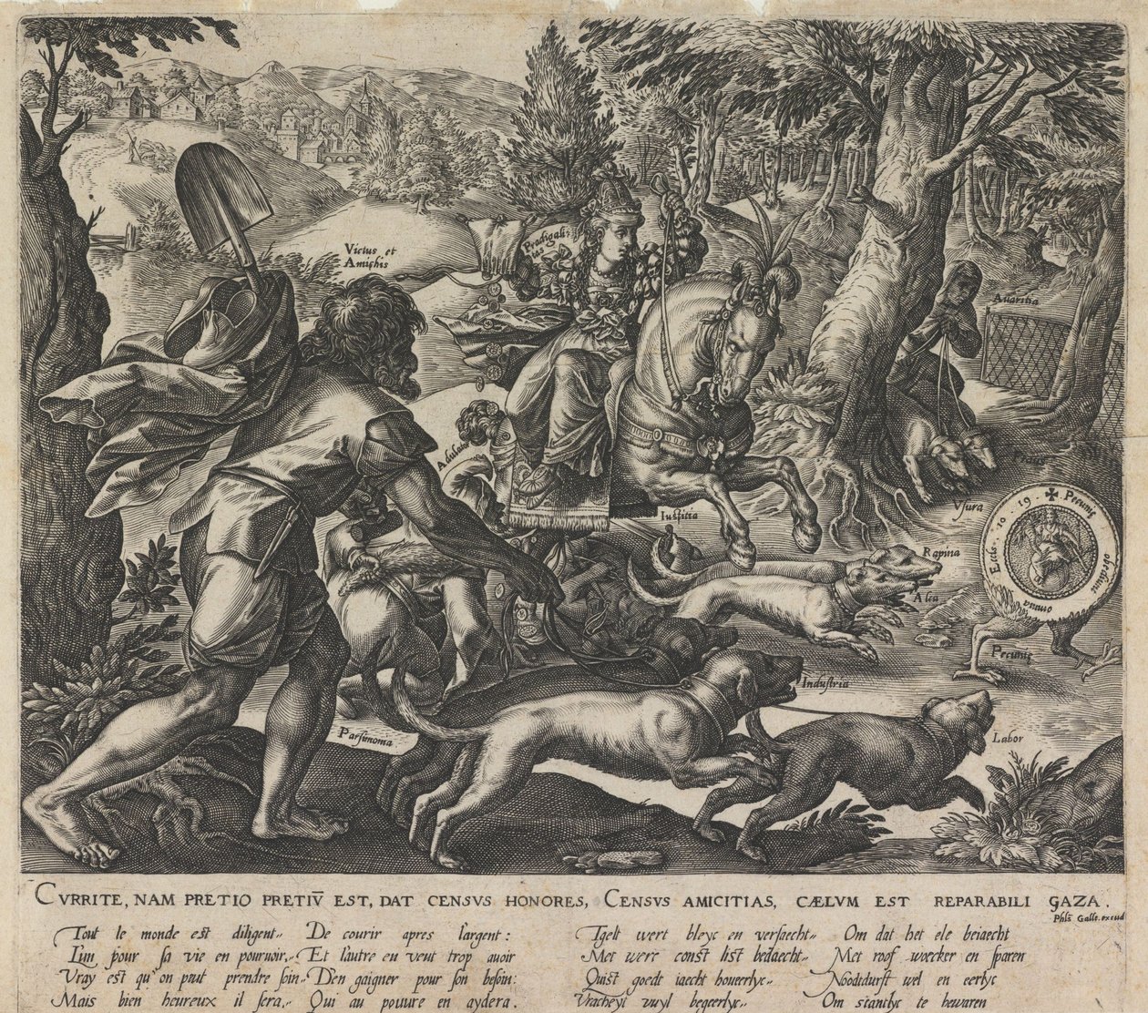 En allegorisk jagt, 1578 af Stradanus