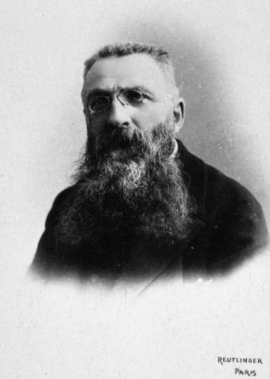 Auguste Rodin, ca. 1885-95 (s/h-foto) af Studio Reutlinger