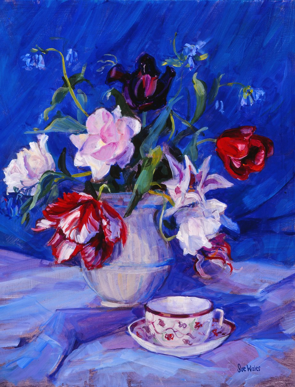 Tulipaner fra min have, 1995, af Sue Wales