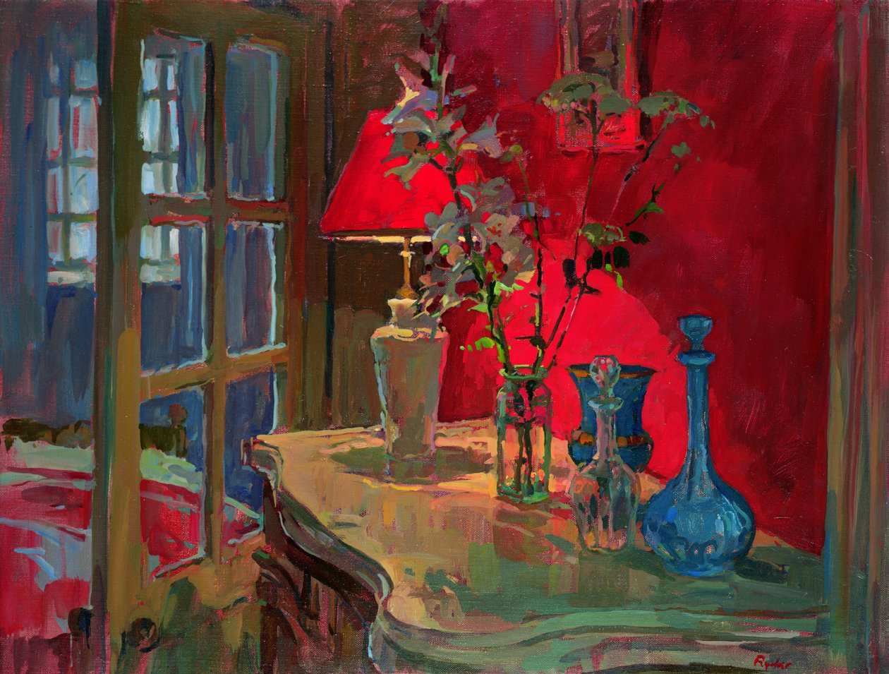 Rød lampe af Susan Ryder