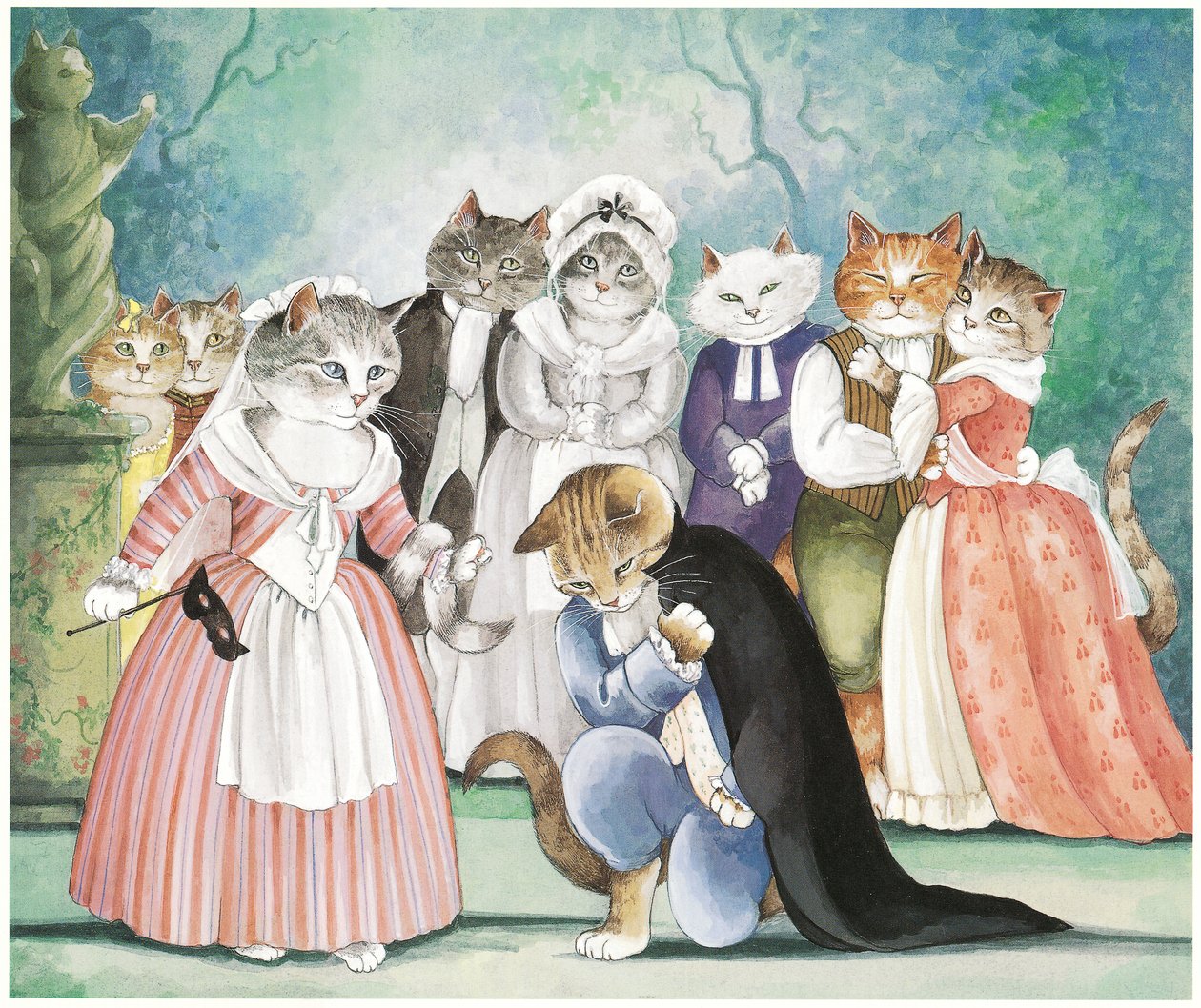 Illustration fra Opera Cats (udgivet 1997) af Susan Herbert