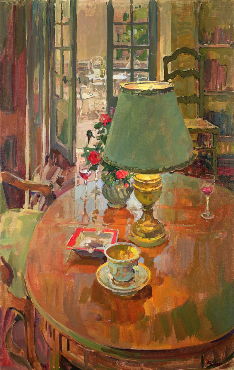 Dør til terrasse (olie på lærred) af Susan Ryder