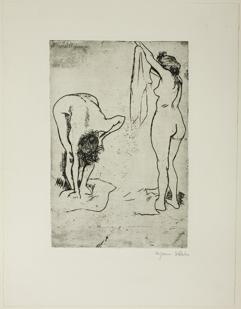 To kvinder, der tørrer sig af Suzanne Valadon