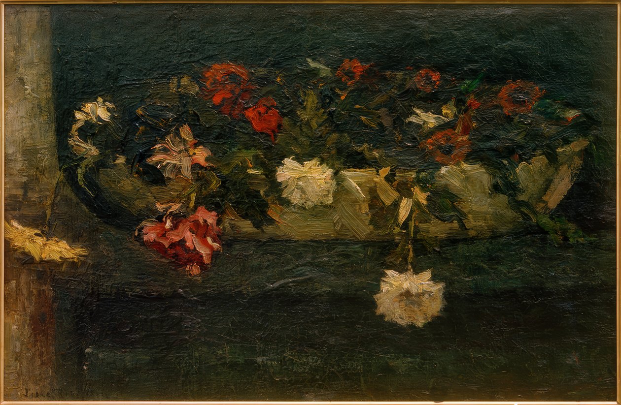 Stilleben med blomster i skål af Suze Robertson
