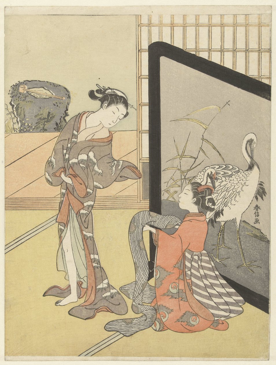 At vælge en obi af Suzuki Harunobu