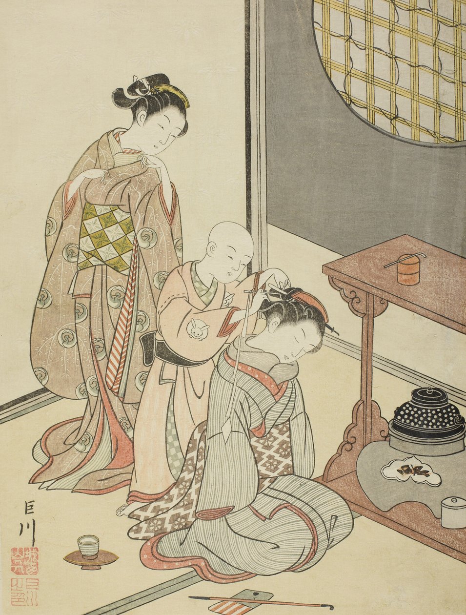 Natregn fra testanden af Suzuki Harunobu
