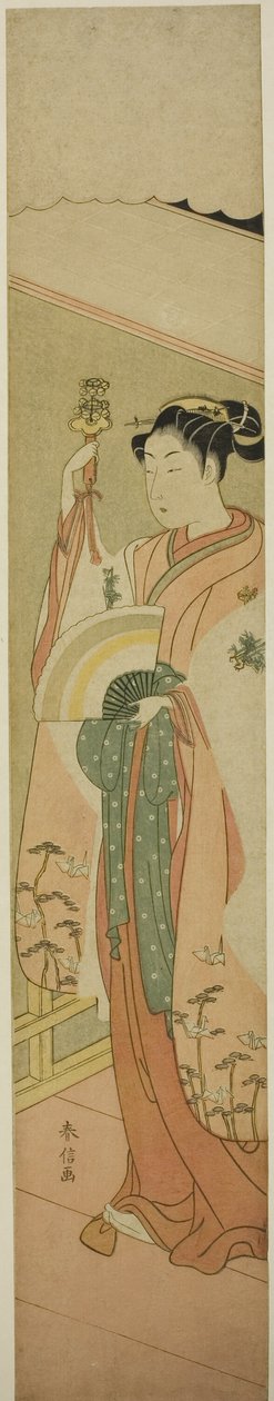 Kagura-dansen af Suzuki Harunobu