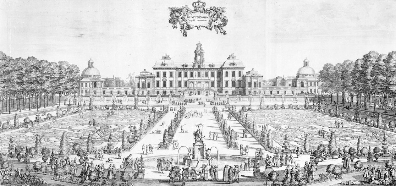 Udsigt over Drottningholm Slot, 1692 af Swedish School