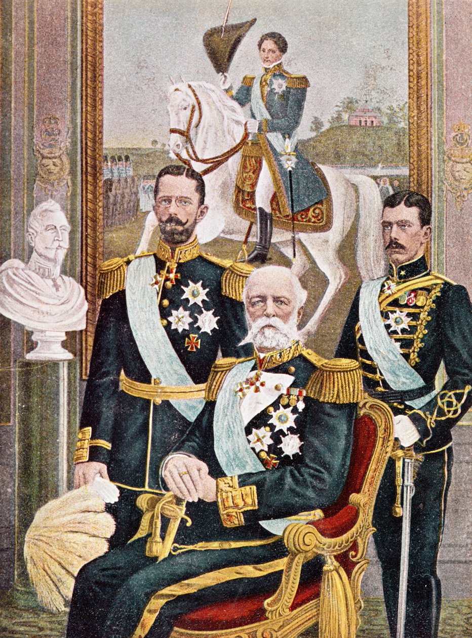 Fem generationer af svenske monarker, 1904 af Swedish School