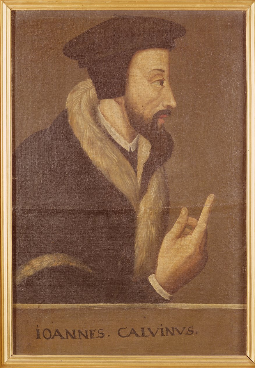 Portræt af John Calvin (1509-64) fransk teolog og reformator af Swiss School