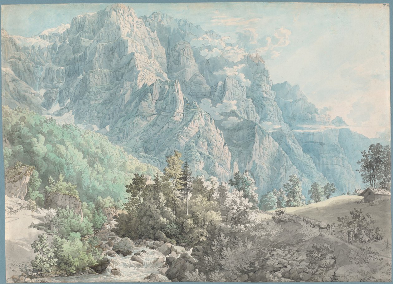 Glärnisch-massivet i Schweiz af Swiss 18th Century
