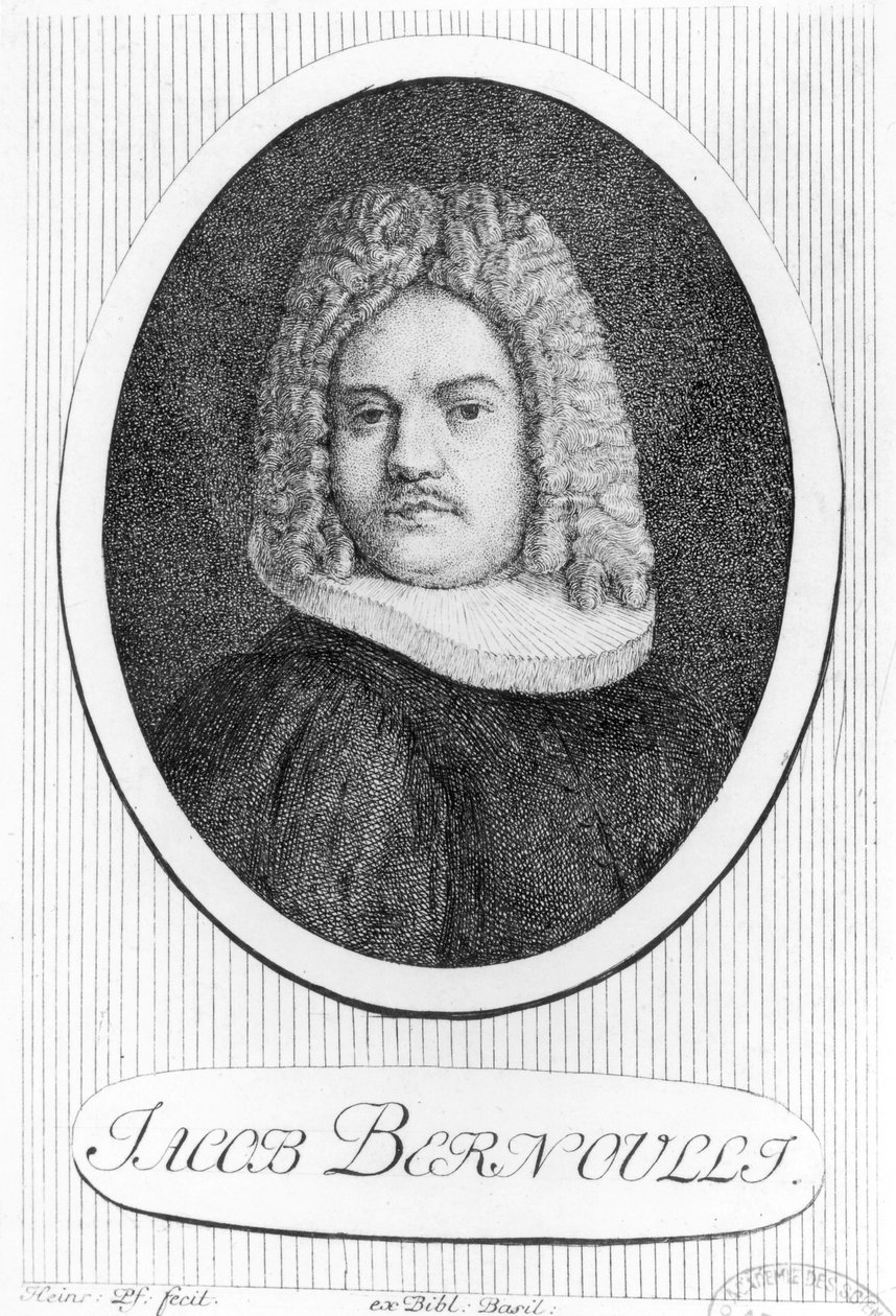 Portræt af Jacques Bernoulli (1654-1705) af Swiss School