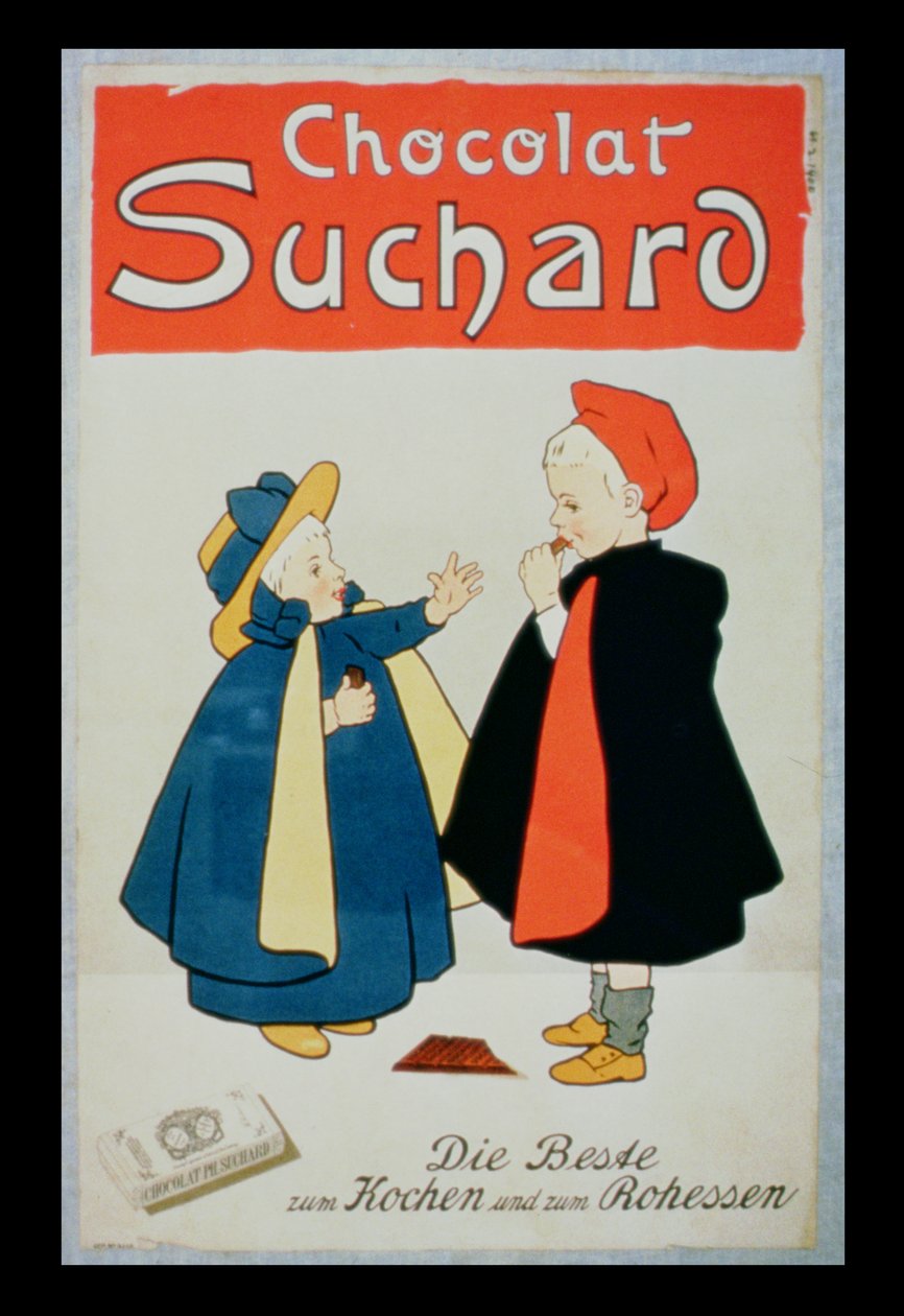 Plakat reklame Suchard Chocolate af Swiss School