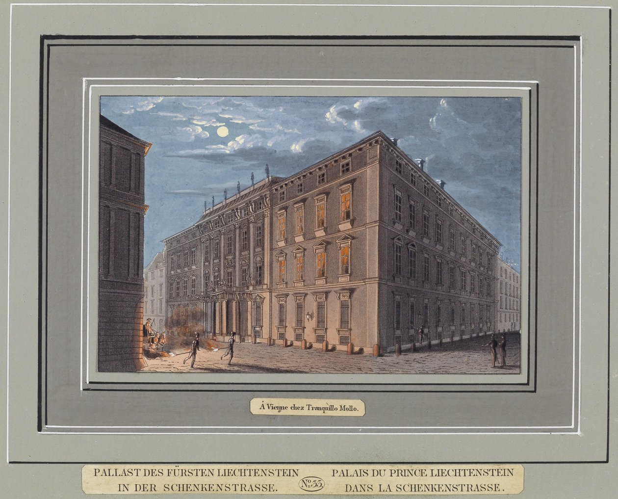 Prins Liechtensteins palads på Schinkenstrasse. af T. Mollo