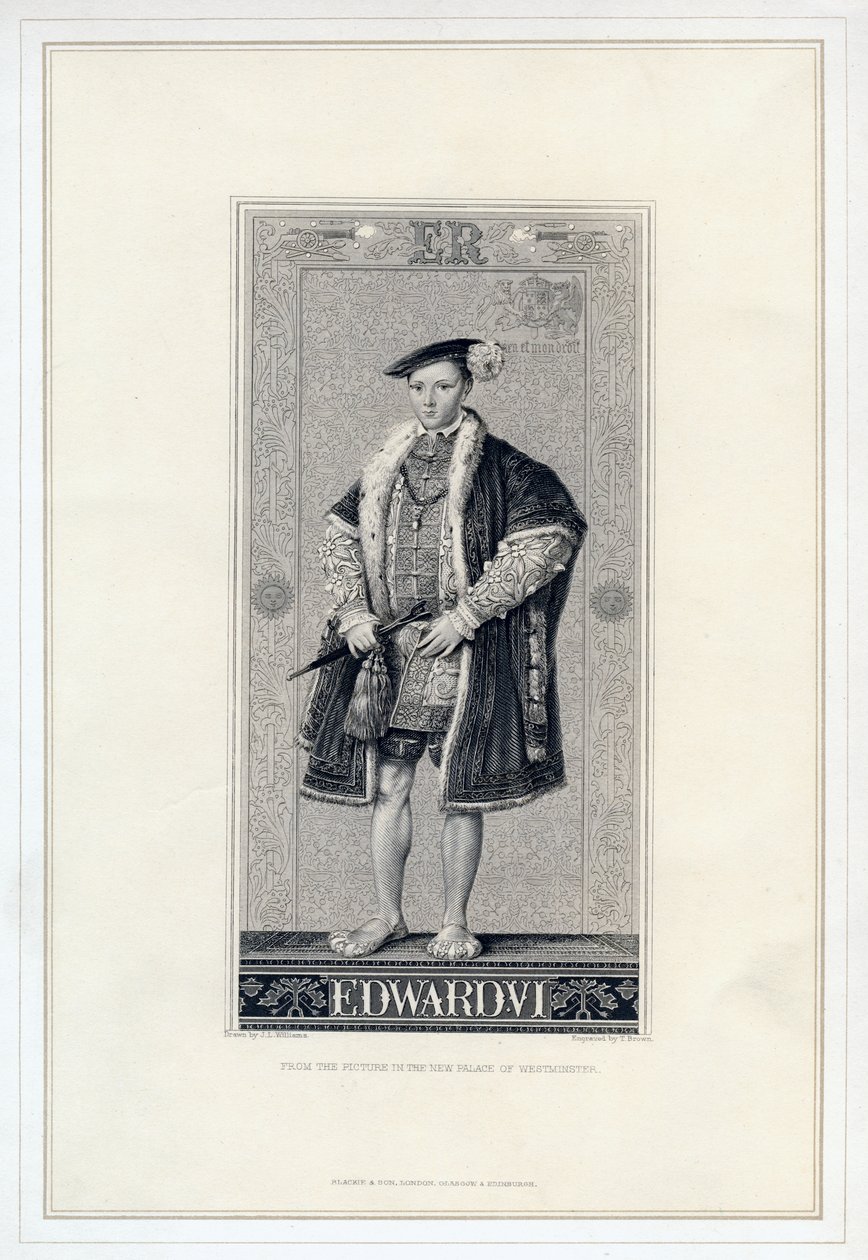 Edward VI, konge af England. af T. Brown