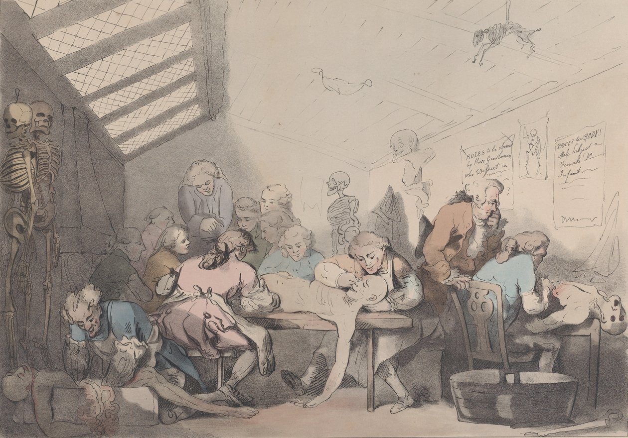 Dissektionsrummet, ca. 1838. af T. C. Wilson