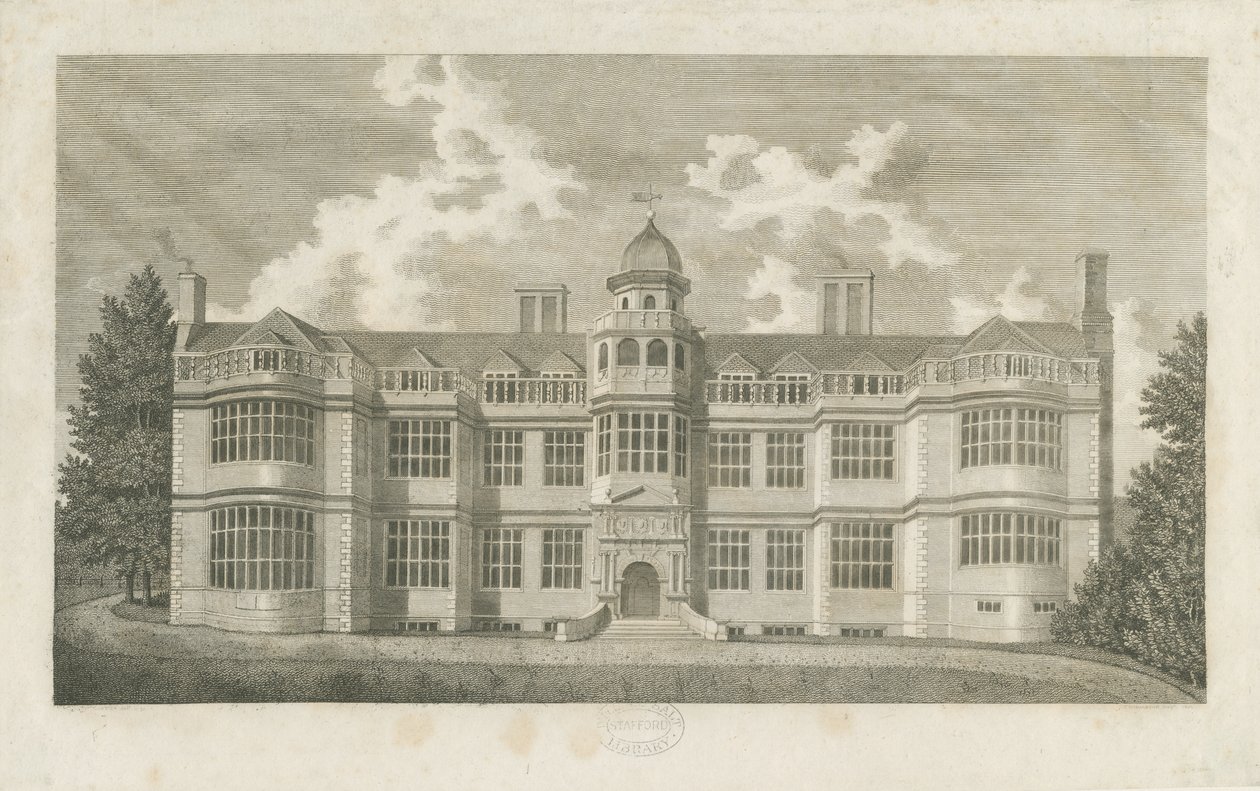 Ingestre Hall: gravering af T Carter