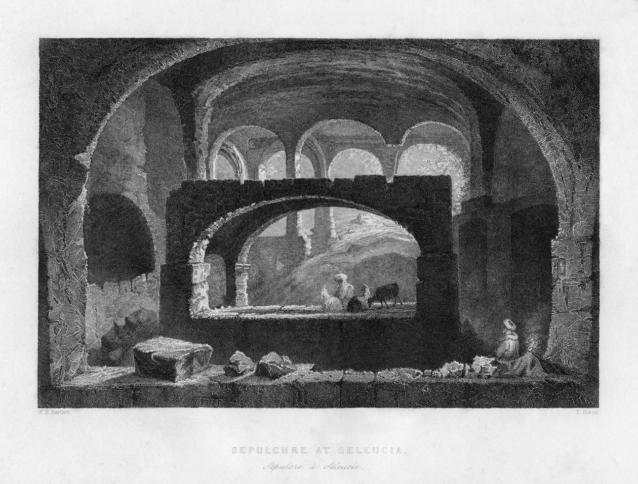 A sepulchre at Seleucia, Mesopotamia IraqIran, 1841.dani af T Dixon