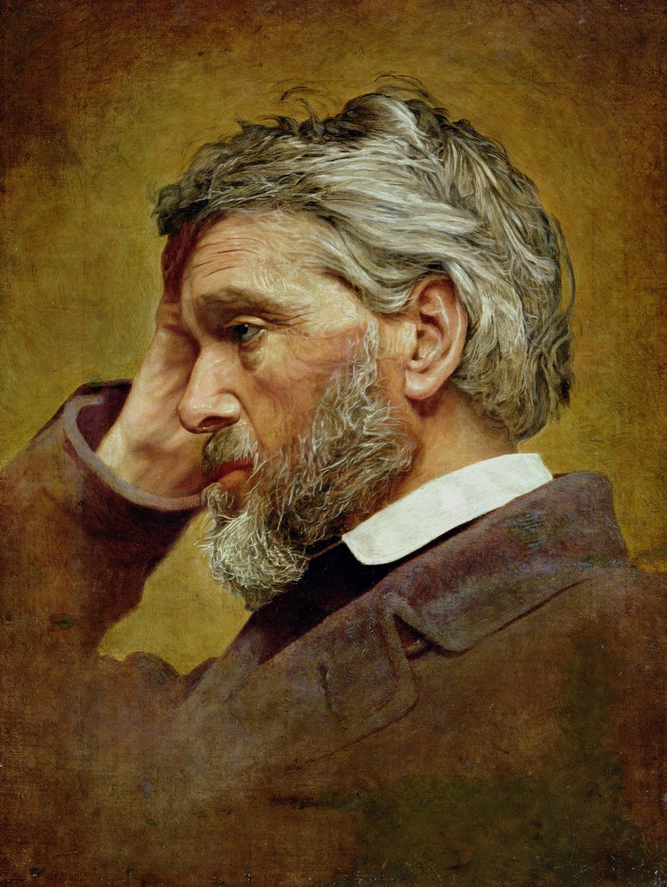 Portræt af Thomas Carlyle (1795-1881) 1866 af T. Henderson