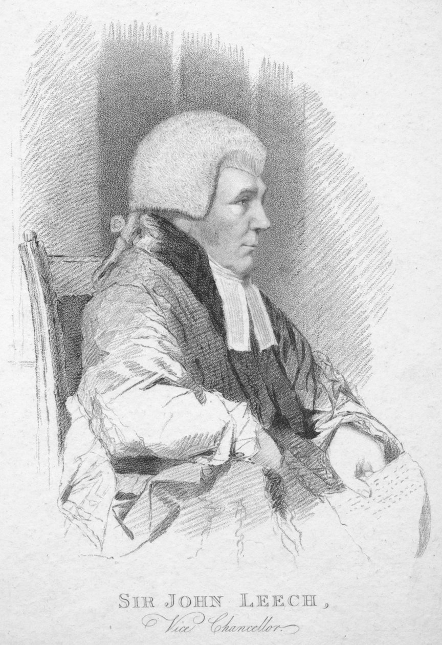 Sir John Leech, vicekansler, c1820. af T. Wright