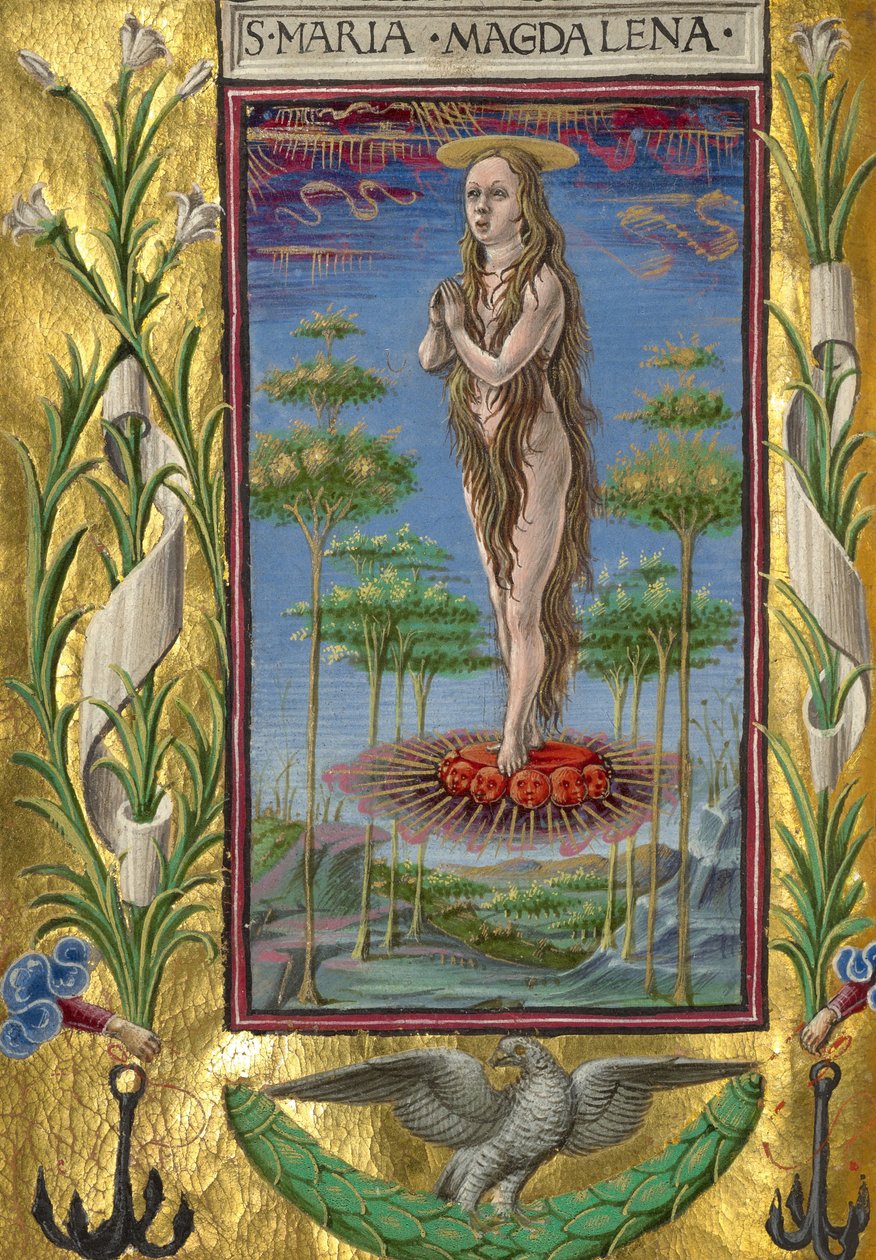 Mary Magdalene Borne Aloft af Taddeo Crivelli