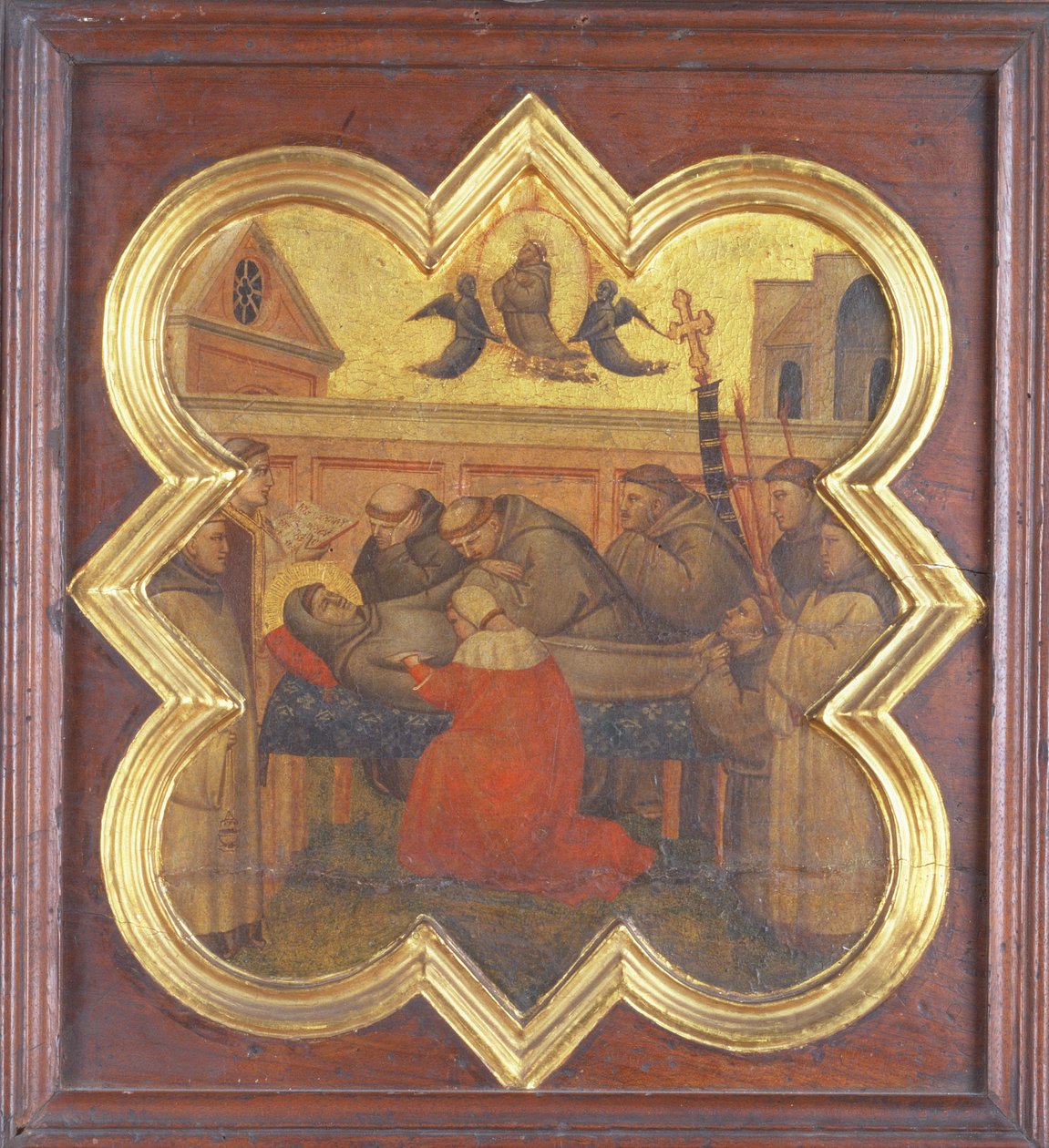 The Death of St. Francis (tempera på panel) af Taddeo Gaddi