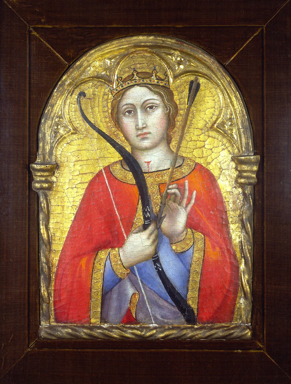 Saint Ursula (tempera på guld bundpanel) af Taddeo di Bartolo