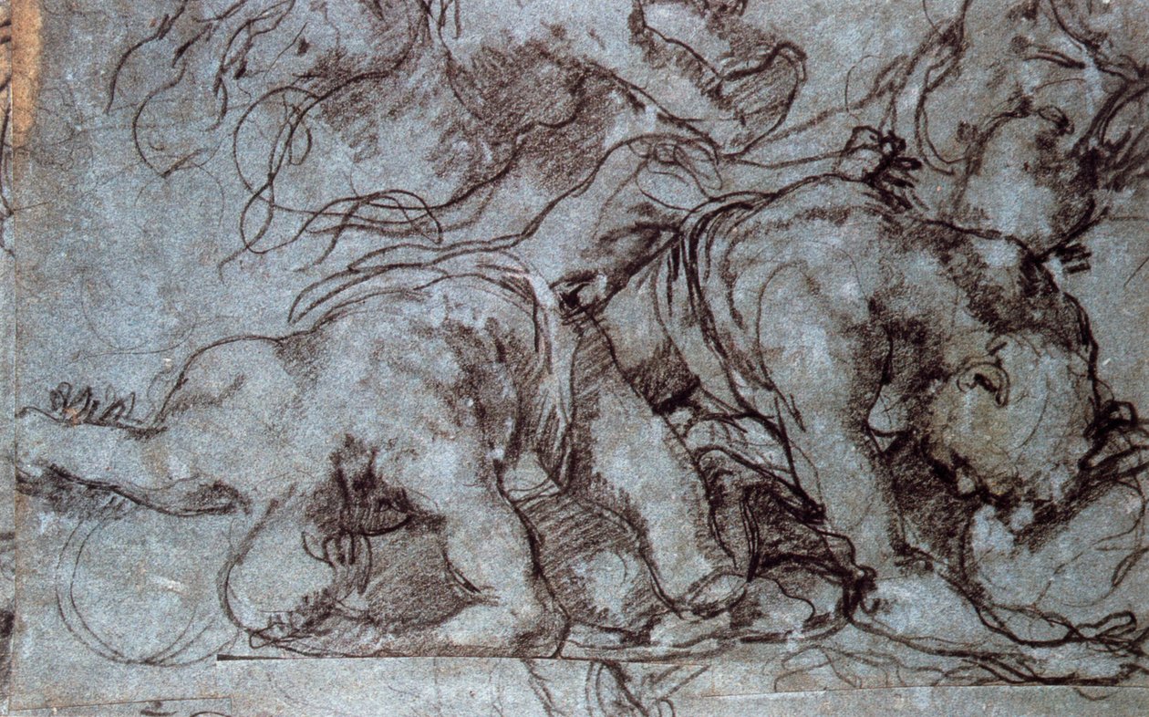 The Fighters, 1500-tallet. af Taddeo Zuccari