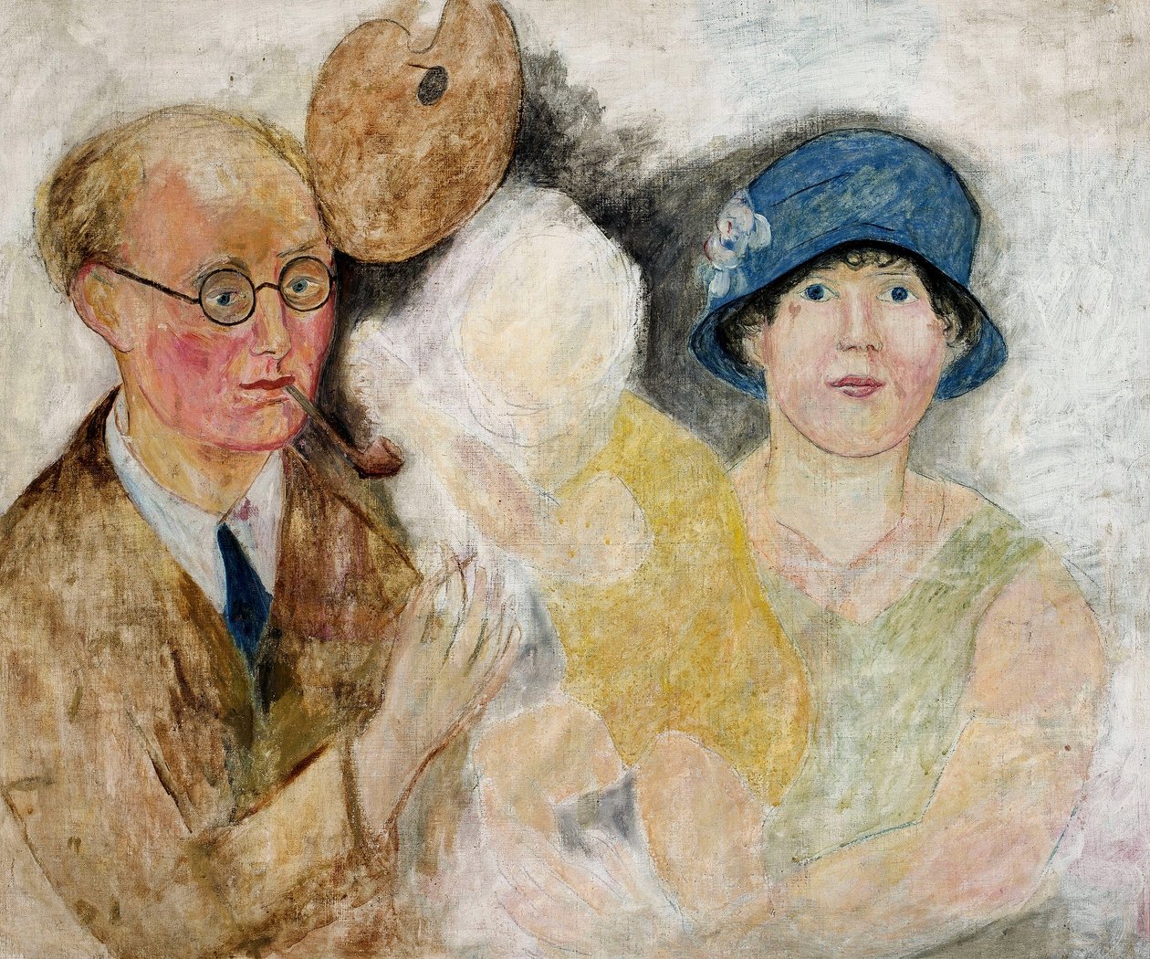 Portræt af maleren Marcel Gromaire og hans familie. af Tadeusz Makowski