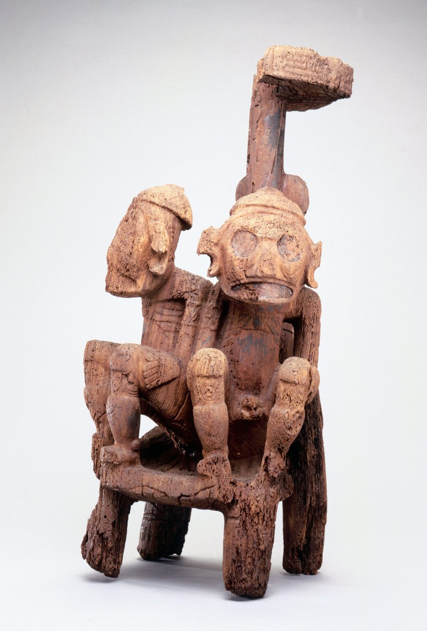Zemi med tvillingefigurer (træ) af Taino Culture