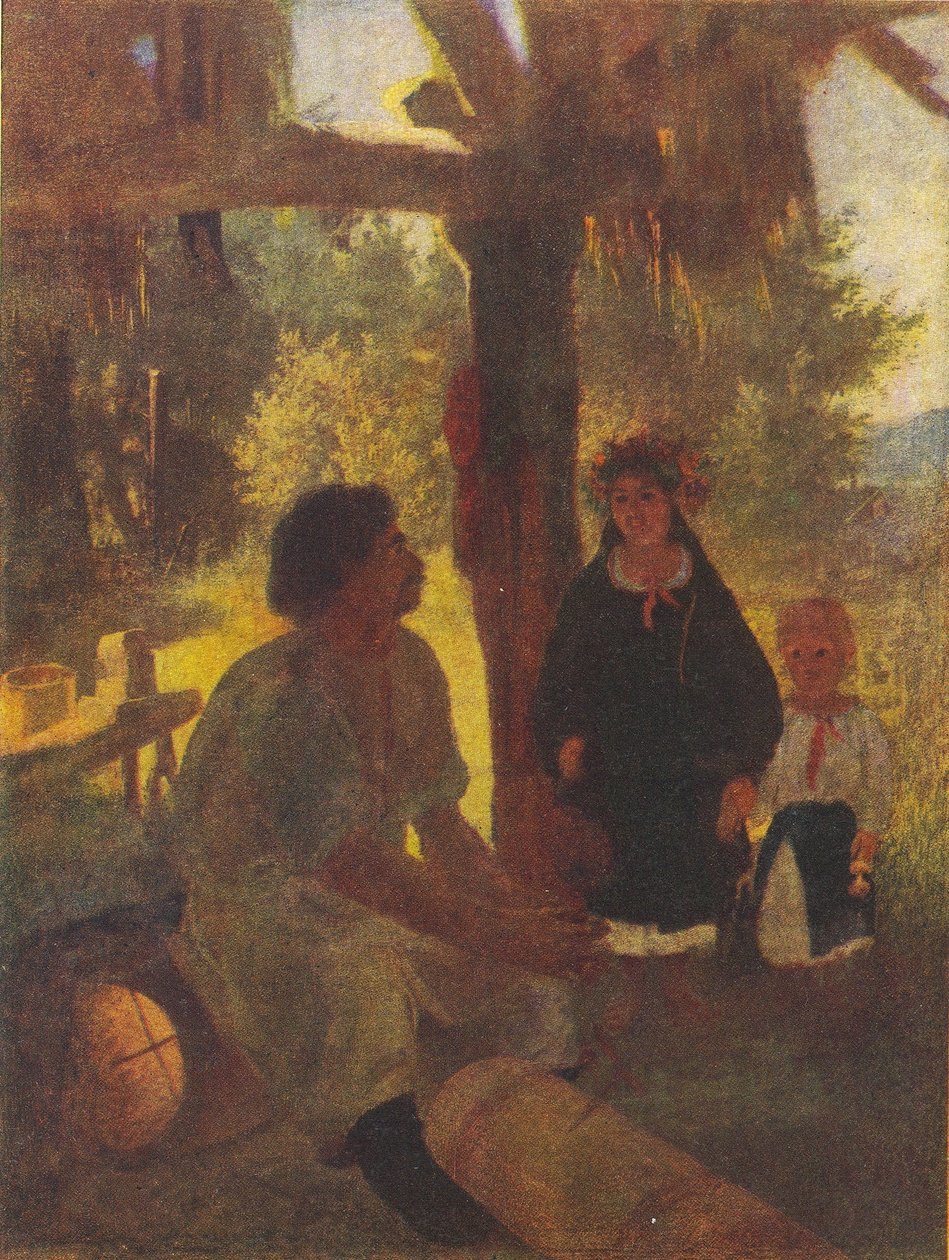 Ukrainsk:  Ved bigården Ved bigården af Taras Shevchenko