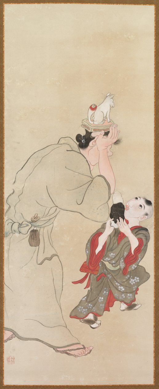 Genrefigurer, ca. 1816. af Tatabe Socho