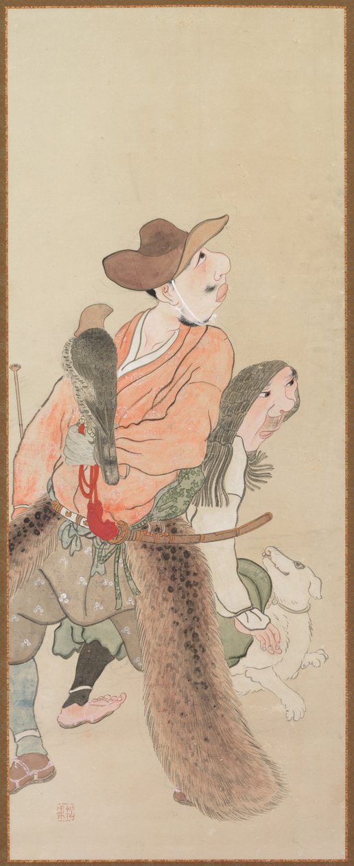 Genrefigurer, ca. 1816. af Tatabe Socho