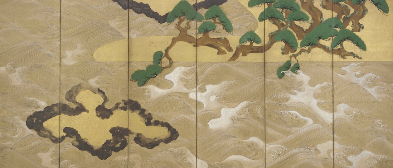 Bølger ved Matsushima (2) af Tawaraya Sotatsu