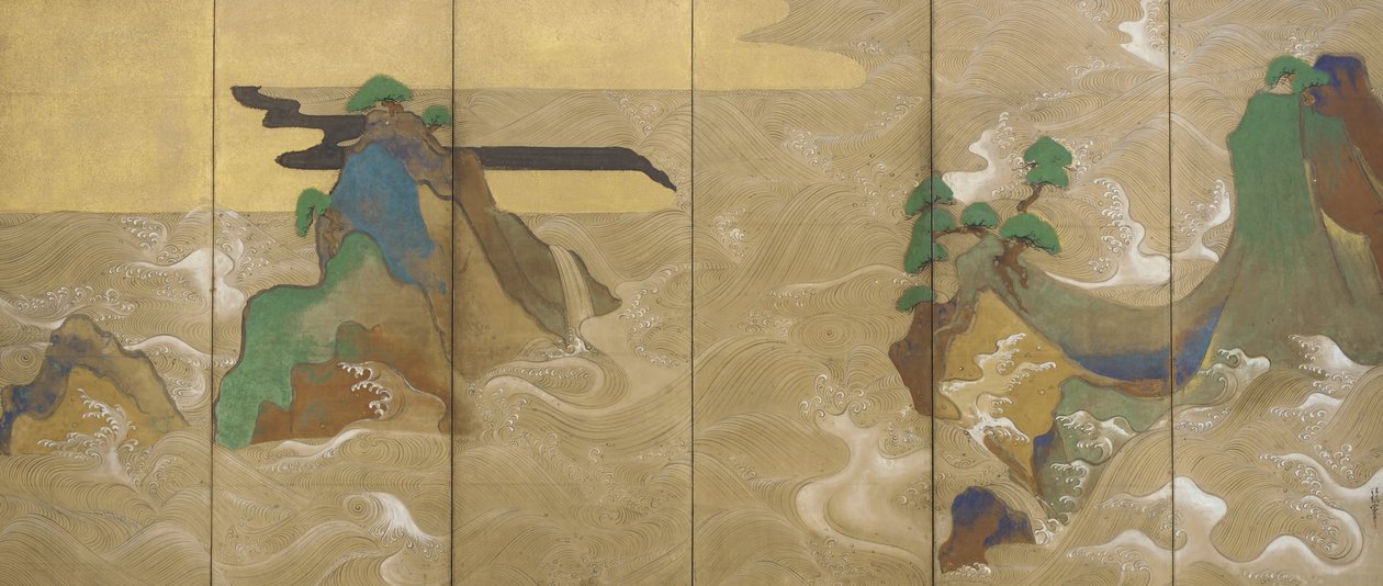 Bølger ved Matsushima af Tawaraya Sotatsu