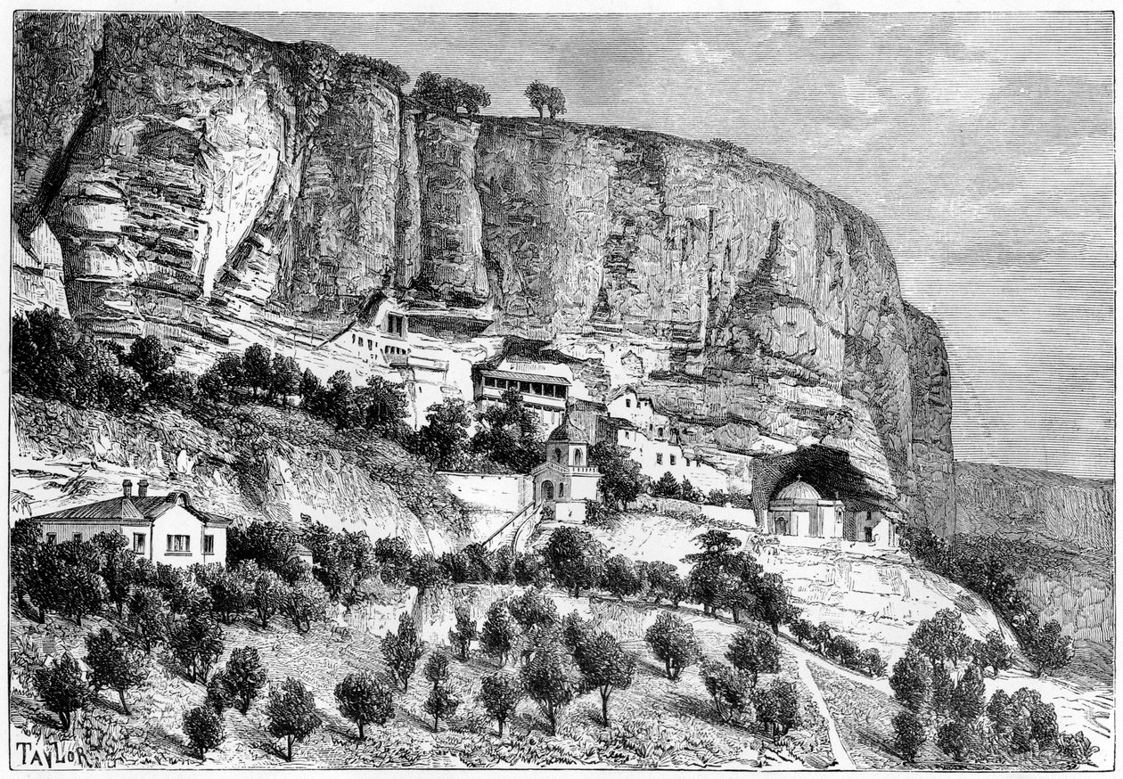 Grotter i Djoufout-Kaleh, Rusland, 1890. af Taylor