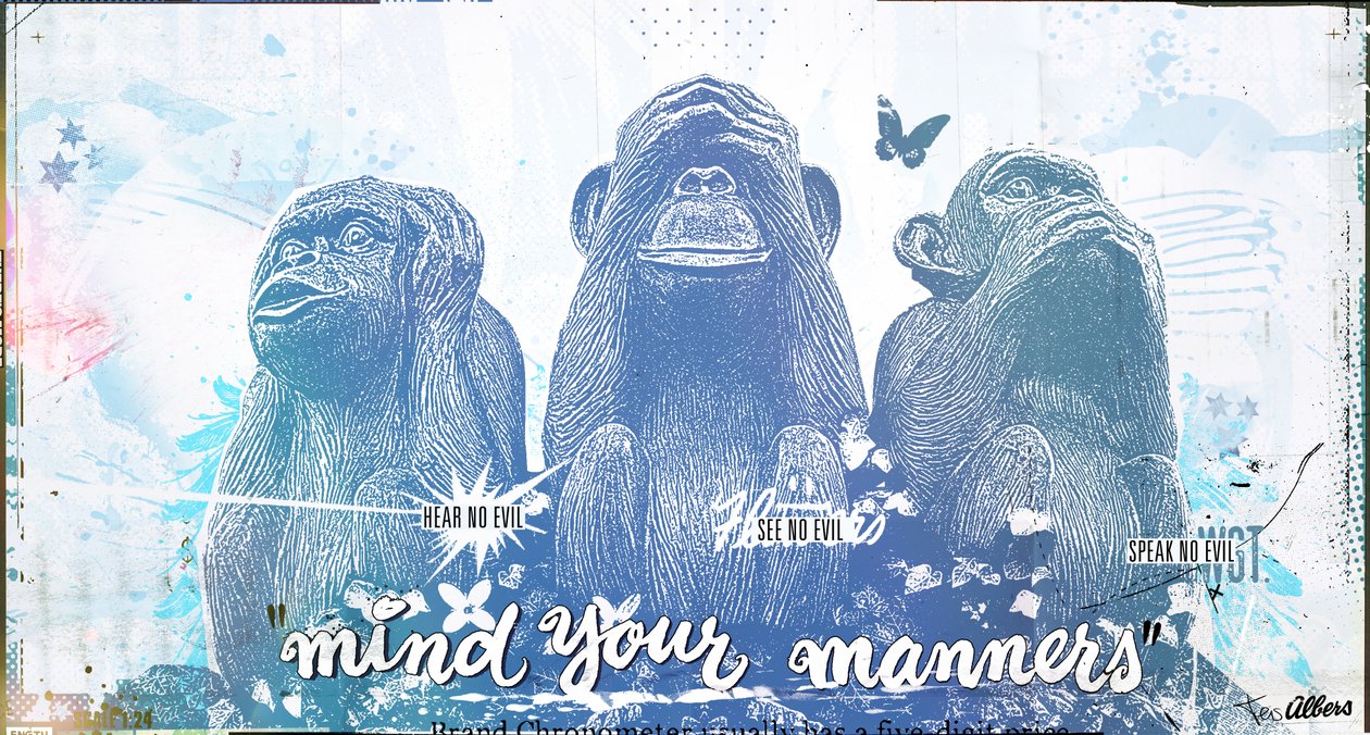Mind your Manners, 2017 (Collage på lærred) af Teis Albers