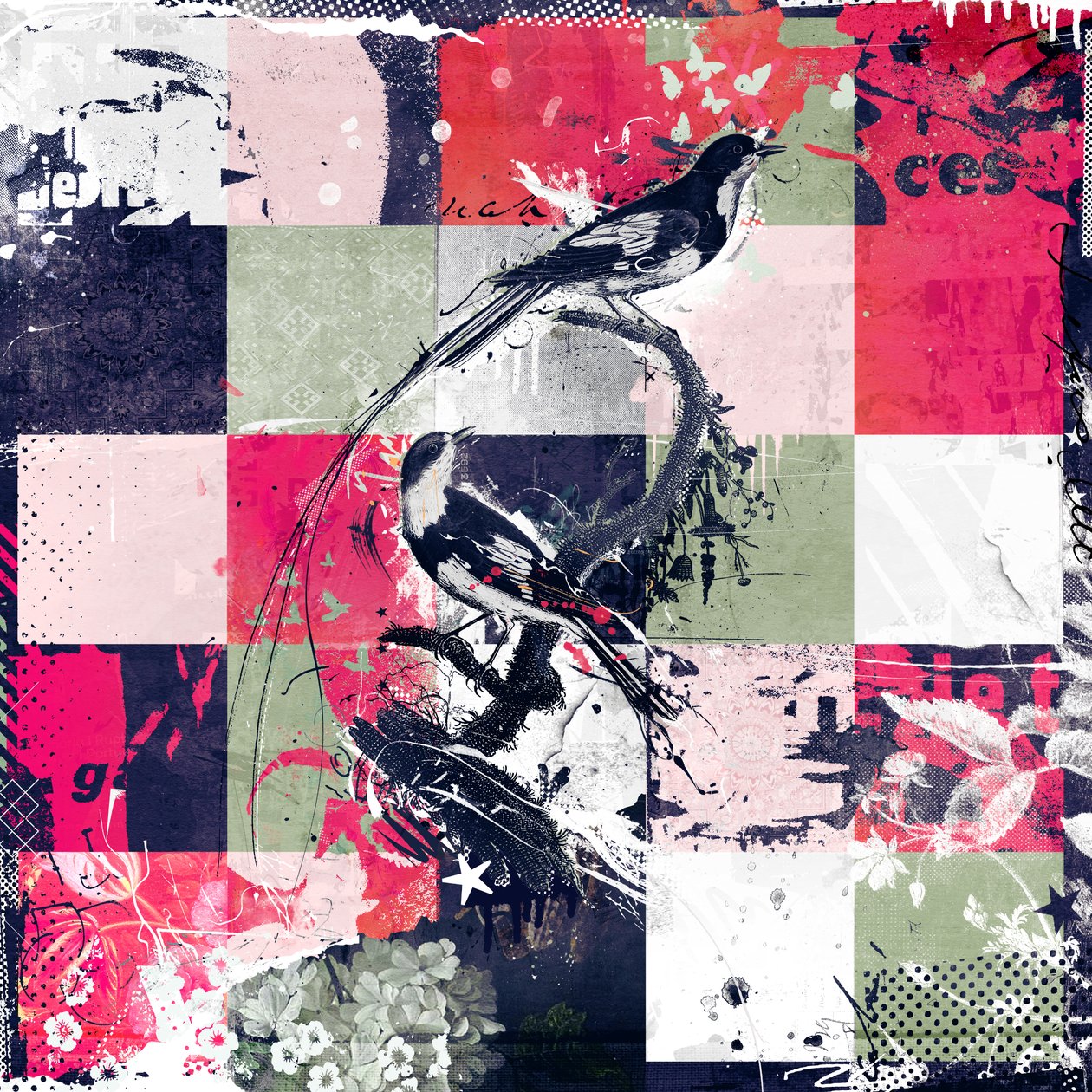 Natural Quilt, 2013 (Collage på lærred) af Teis Albers