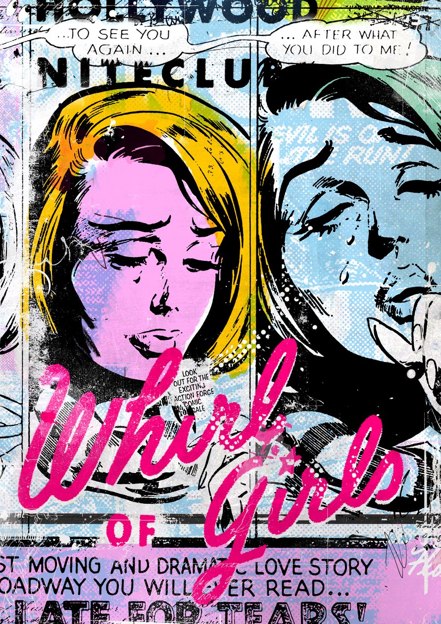 Whirl of Girls, 2015 (Collage på lærred) af Teis Albers
