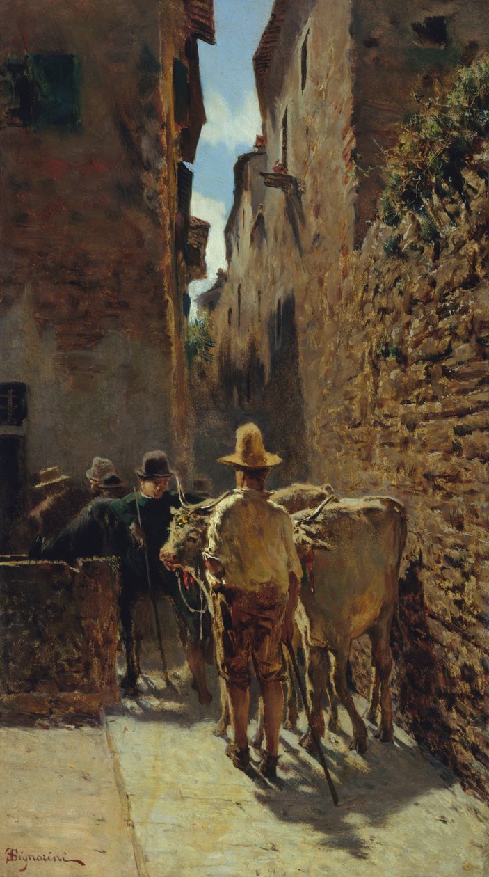 Husdyrmarked af Telemaco Signorini
